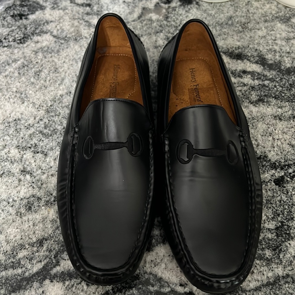 Mens Henry Ferrera slip on designer like loafers Sz 8.5